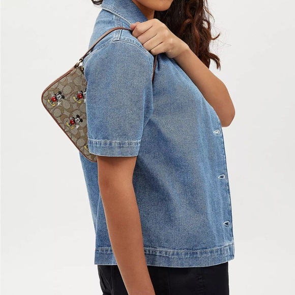 NWT Disney X Coach Nolita 19 In Signature Jacquard With Mickey Mouse Print CN507 - Picture 2 of 12